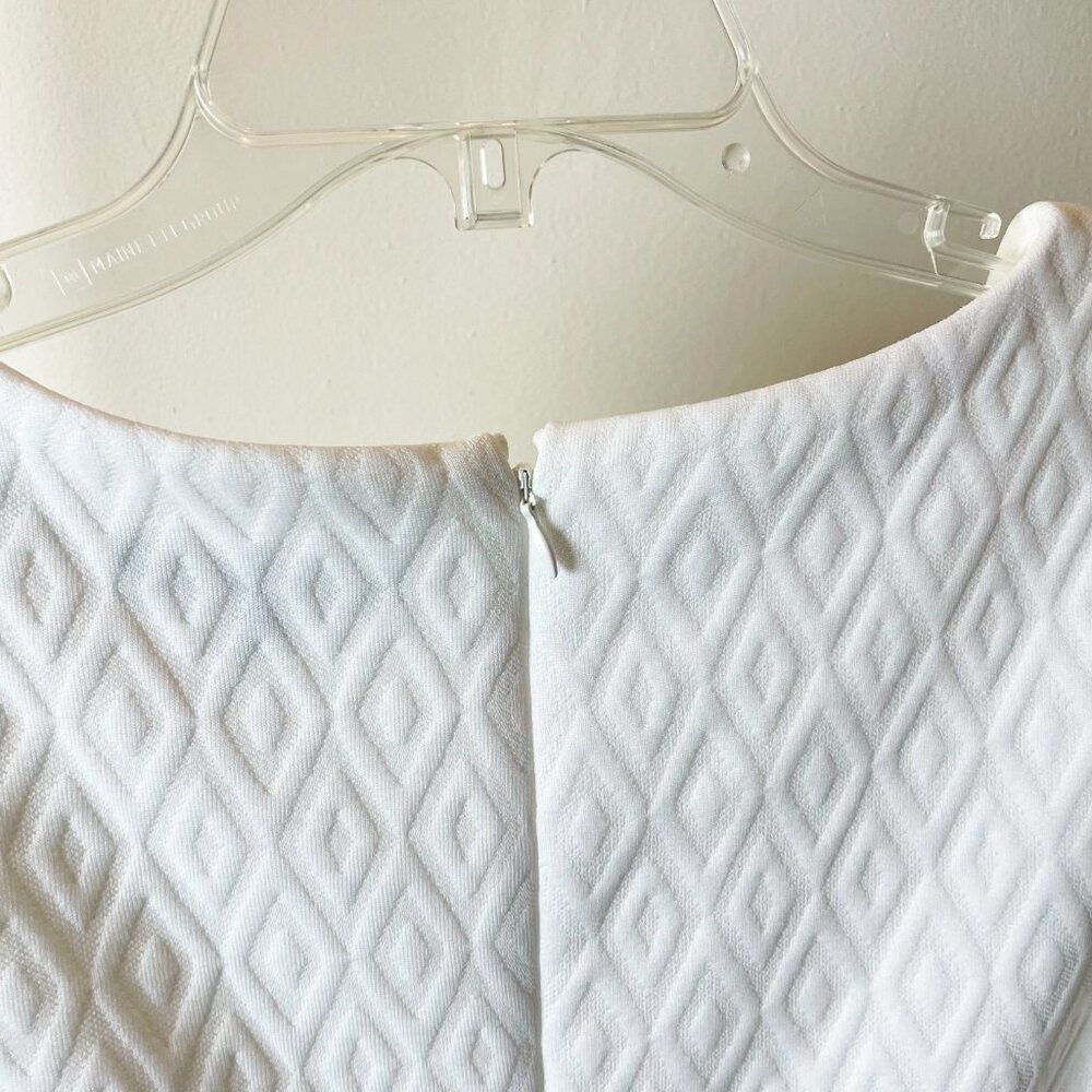 Sangria White Textured Midi Dress | Short Sleeve | Size 4 | NWT - Picture 8 of 12